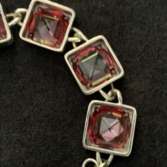 Brighton Open Heart Pink and Red Crystal Bracelet - Picture 4 of 4